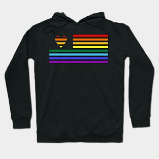 USA LGBT Pride -  American Flag LOVE Hoodie